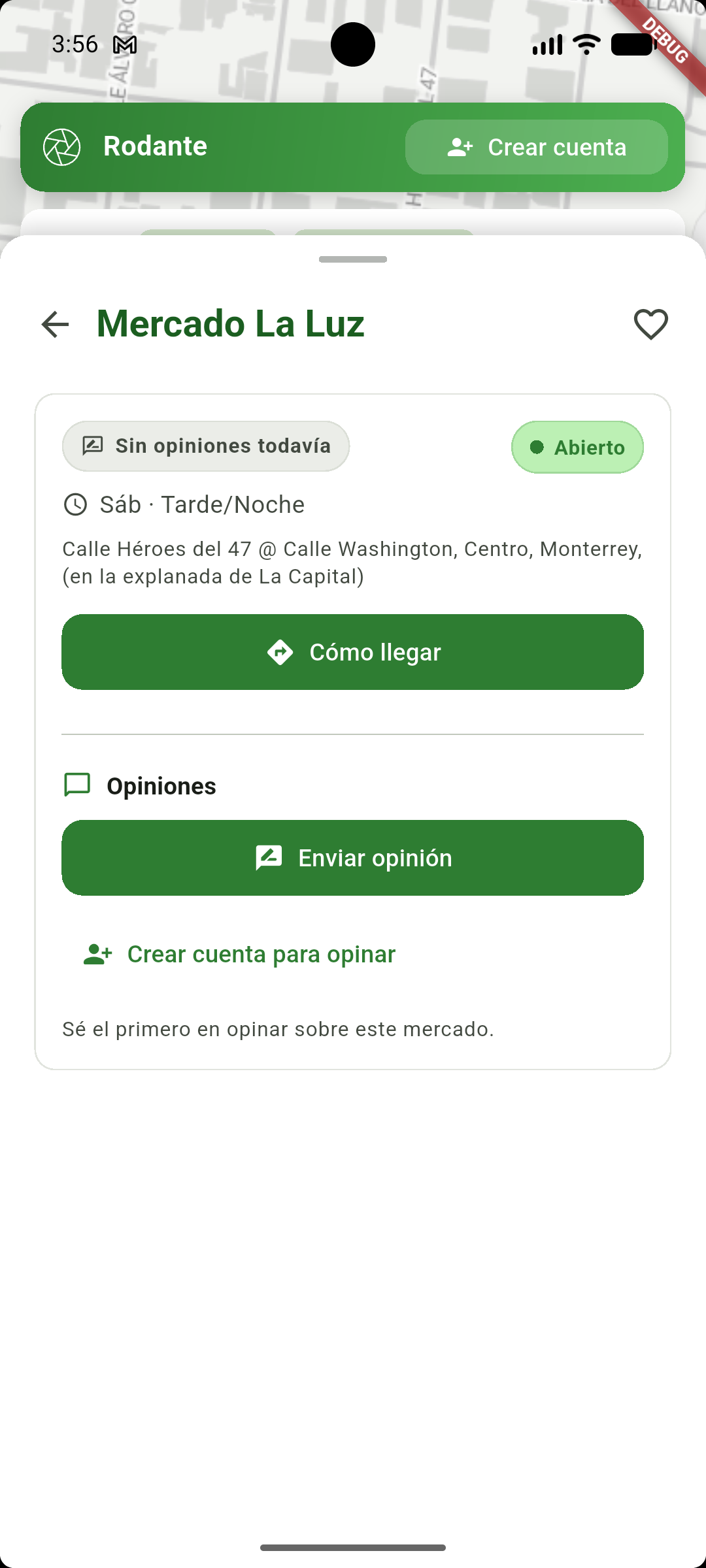 Detalle de mercado en Rodante